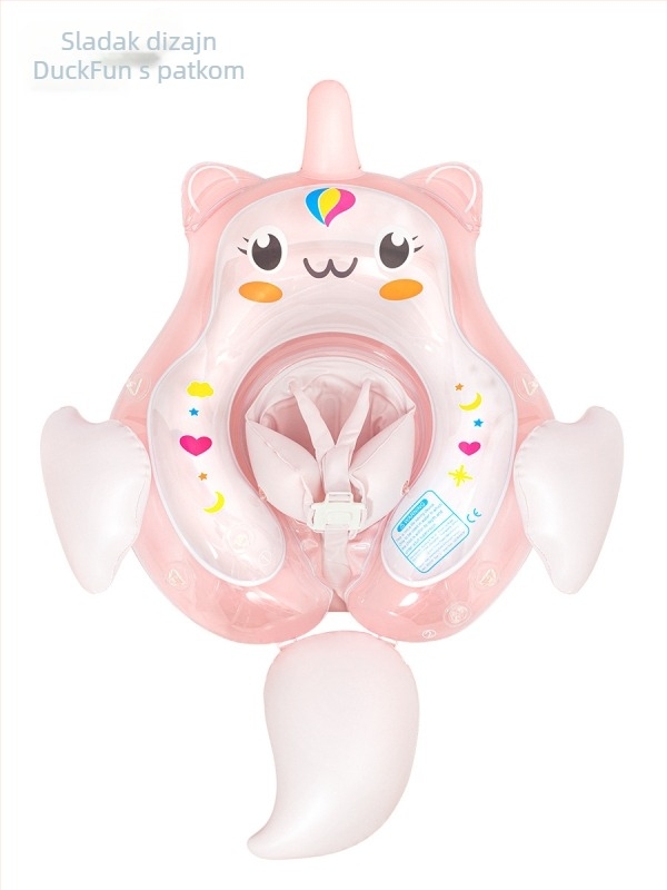 Dječji plivački prsten s karikaturom, ekološki PVC, debljina 0,35 mm, pogodan za plivanje i plitke vodene igre, sigurnost protiv prevrnuća, za djecu 0–6 godina