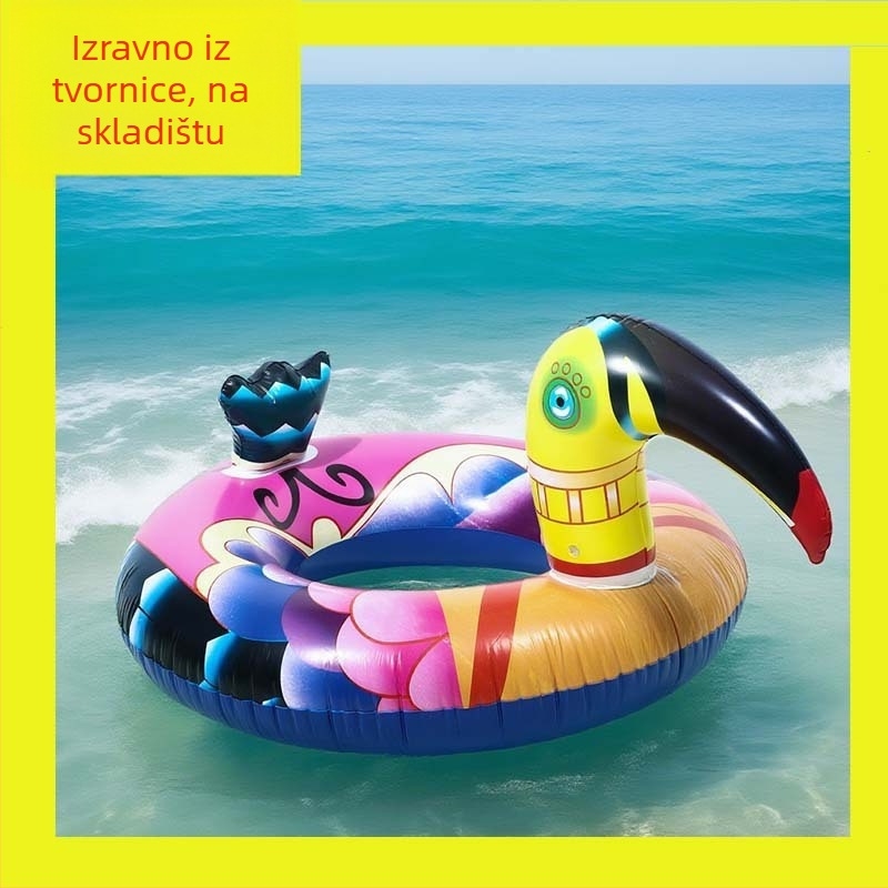 Plivački prsten Big Mouth Bird – tiskani uzorak, ekološki prihvatljiv PVC, PVC debljina 18 niti, za odrasle, za plivanje i vodene sportove