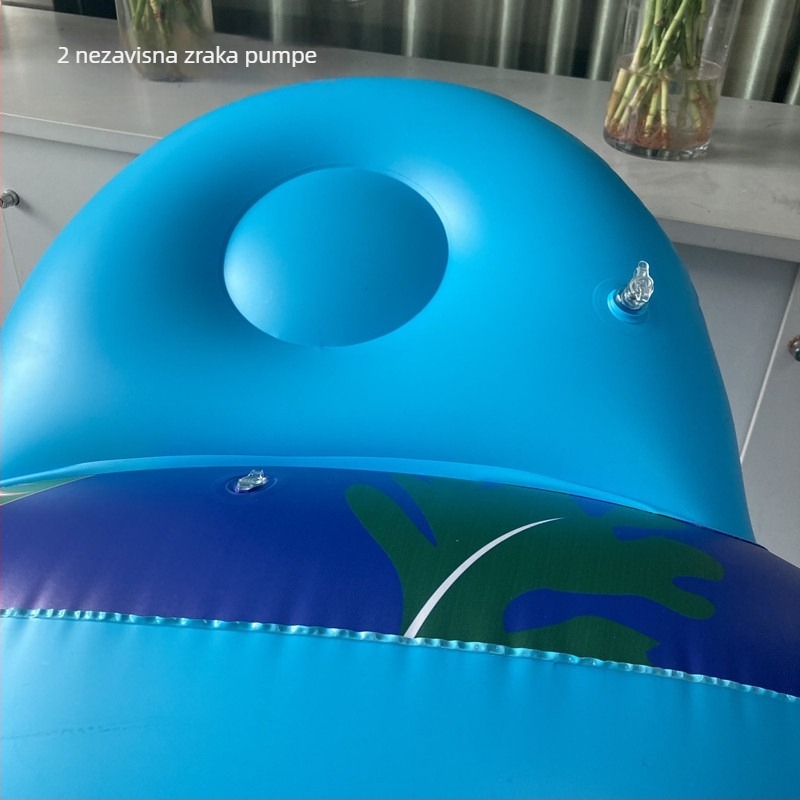 GSO plivački prsten za bazen za odrasle od PVC, sklopiva sjedala u obliku lista, 0,3 mm PVC, otisak uzorka