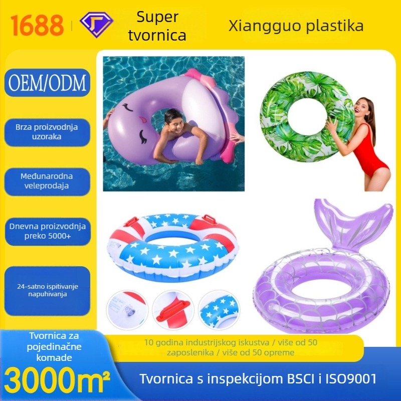 Dječji napuhivi plivački prsten, ekološki PVC, ispisani uzorak, pogodan za sport i vodene aktivnosti