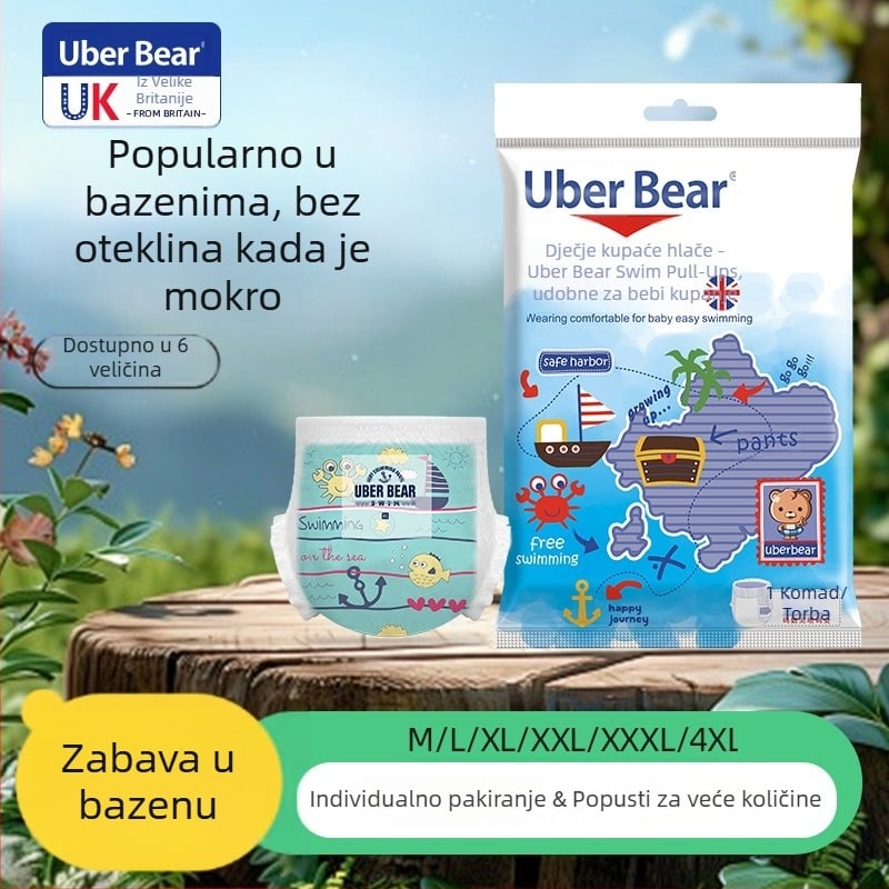 Jednokratne plivajuće pelene za bebe, hlačice s vezicama, do 17 kg, uzrast 0–3 godine, pakiranje 80 komada, rok trajanja 3 godine