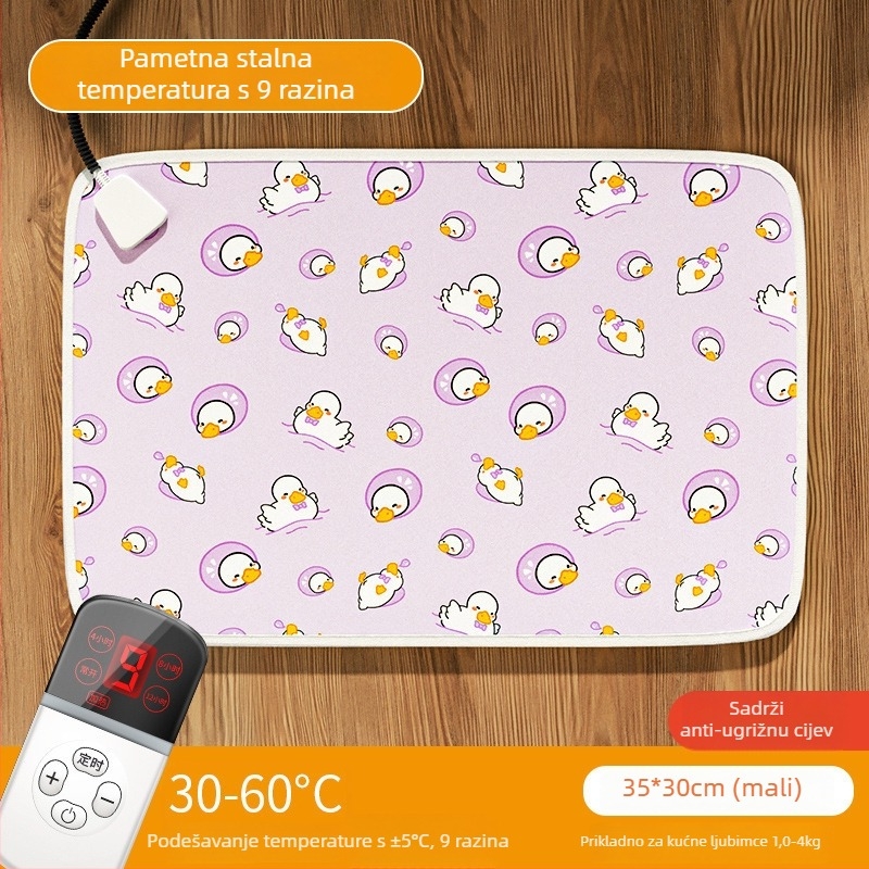 Električna podloga za pse — PVC materijal, čišćenje brisanjem, jednostavna instalacija