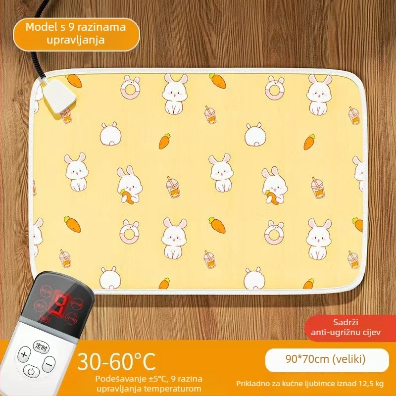 Električna podloga za pse — PVC materijal, čišćenje brisanjem, jednostavna instalacija