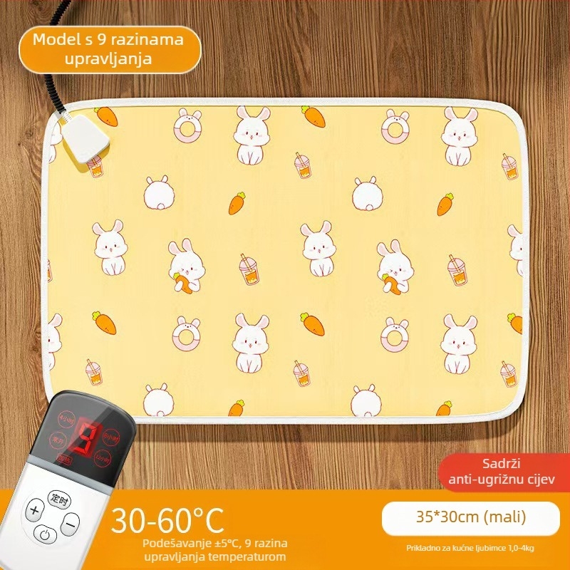 Električna podloga za pse — PVC materijal, čišćenje brisanjem, jednostavna instalacija