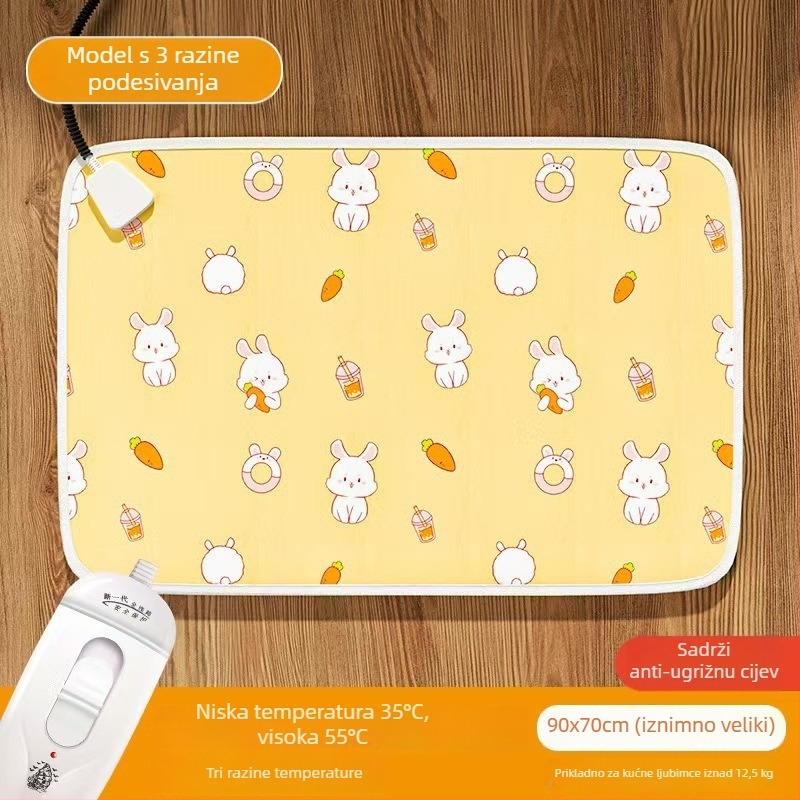 Električna podloga za pse — PVC materijal, čišćenje brisanjem, jednostavna instalacija