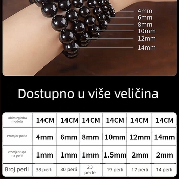 Perle za DIY nakit – rasute perle od crnog oniksa, polirane, totem uzorak, proljeće 2025