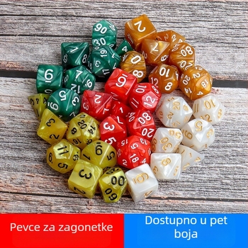 Set kockica za Cthulhu RPG – akrilne, dvadesetostrane kocke, pravokutnog dizajna, 7 komada, model A-0241
