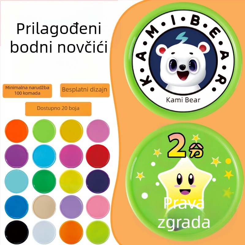 Prilagodljiva plastična novčić za bodove – za obrazovne igre, Kilometer Cloud, PS materijal, pogodno za šah i karte