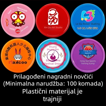 Love City čip, plastična okrugla igraća kovanica s ekskluzivnim logom obrazovne ustanove; specifikacije čipa 37; materijal PP; kutija 1500 komada; mogućnost prilagodbe.