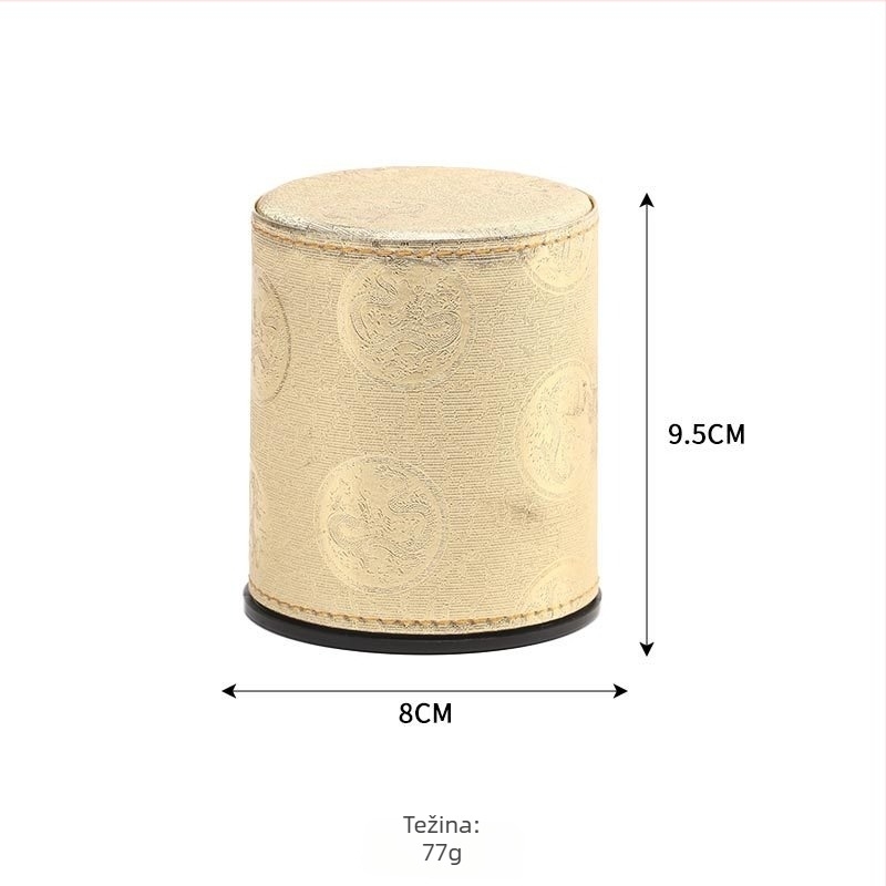 Set čašica za kockice s tihim kožnim čašicama, Čaša drakova + 5 kockica, prilagodljiv