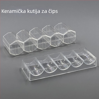 Kutija za čipove od keramike i gline, organizator čipova i držač za Texas Hold'em i Mahjong.