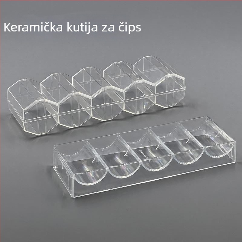 Kutija za čipove od keramike i gline, organizator čipova i držač za Texas Hold'em i Mahjong.