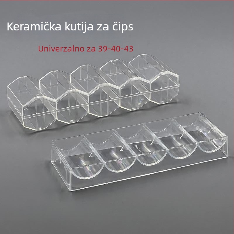 Kutija za čipove od keramike i gline, organizator čipova i držač za Texas Hold'em i Mahjong.