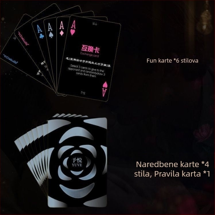 Kartice za par — interaktivna kartaška igra, papirnate karte, u torbi, od 14 godina