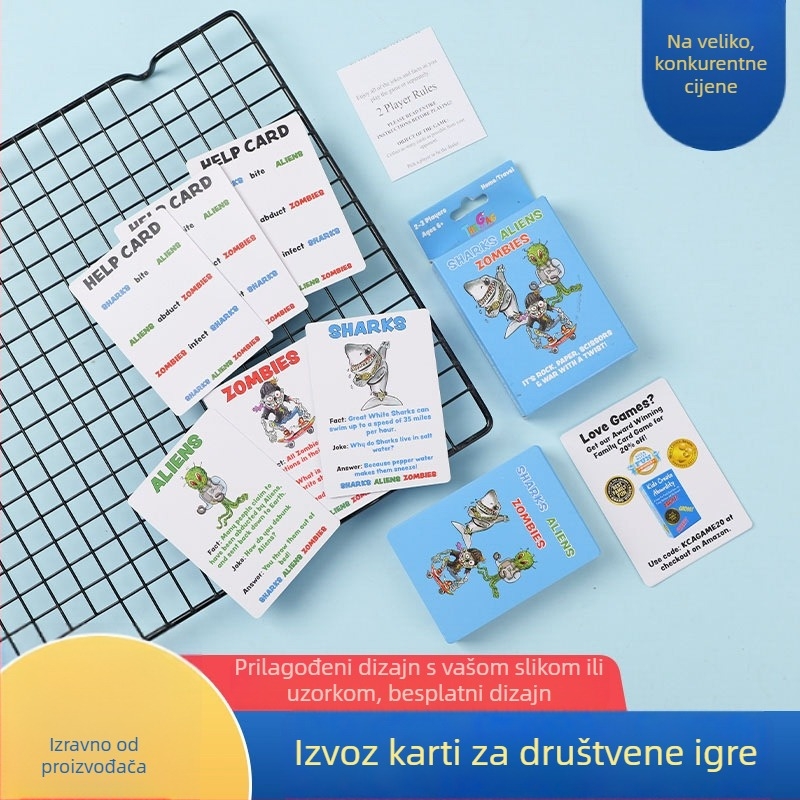Kartice za društvenu igru za parove — edukativne, interaktivne stolne kartice od papira; pakiranje u kutiji; za dobnu skupinu 15–35; pogodno za zabavne parkove.
