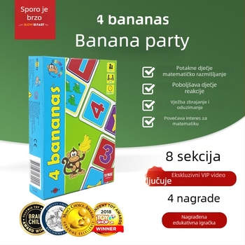 Edukativne kartice za društvenu igru - rana matematička edukacija, razvoj koordinacije ruka-oko, papirnati materijal, za uzrast 0–6 godina