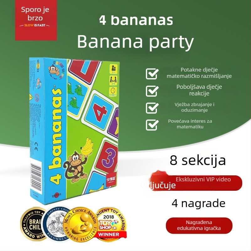 Edukativne kartice za društvenu igru - rana matematička edukacija, razvoj koordinacije ruka-oko, papirnati materijal, za uzrast 0–6 godina