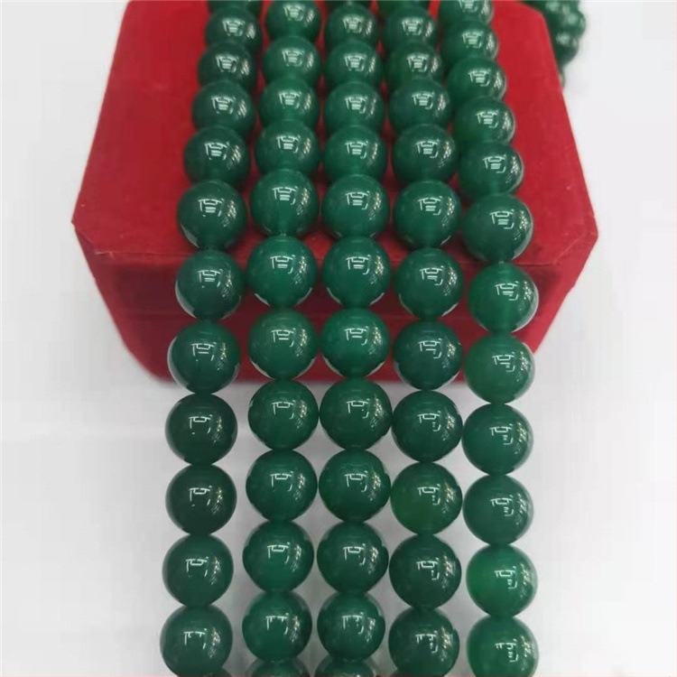Guangshun Jewelry Prirodni zeleni ahat kuglice za DIY izradu nakita