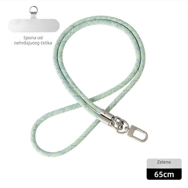 Narukvica za telefon crossbody - poliester, 7 mm debljina, metalna kopča, unisex, moguć ispis logotipa