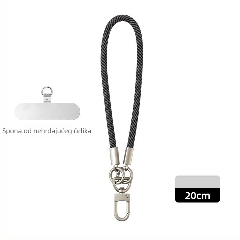 Narukvica za telefon crossbody - poliester, 7 mm debljina, metalna kopča, unisex, moguć ispis logotipa