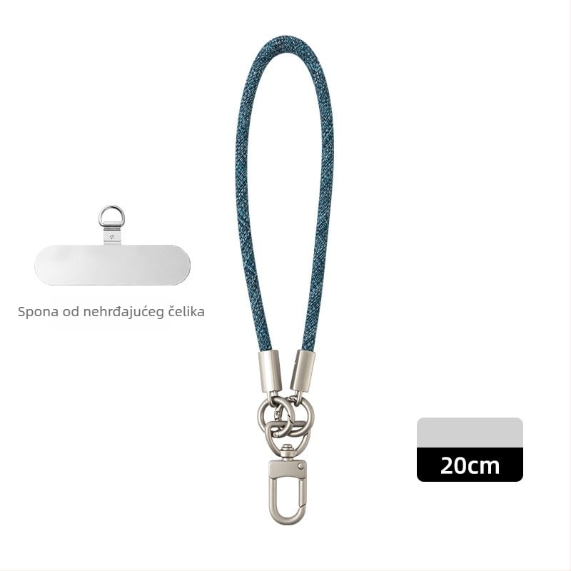 Narukvica za telefon crossbody - poliester, 7 mm debljina, metalna kopča, unisex, moguć ispis logotipa
