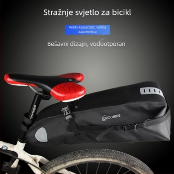 Stražnja biciklistička torba velikog kapaciteta, vodootporna torba ispod sjedala, za planinske i cestovne bicikle, pogodna za srednje i duge vožnje, s reflektirajućim elementima.
