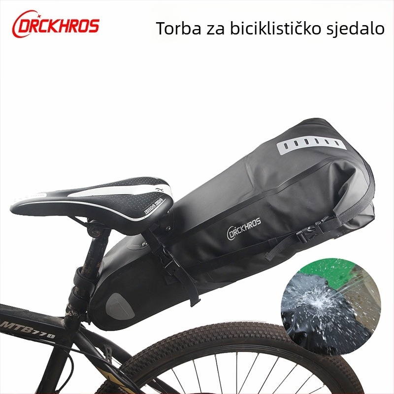 Stražnja biciklistička torba velikog kapaciteta, vodootporna torba ispod sjedala, za planinske i cestovne bicikle, pogodna za srednje i duge vožnje, s reflektirajućim elementima.
