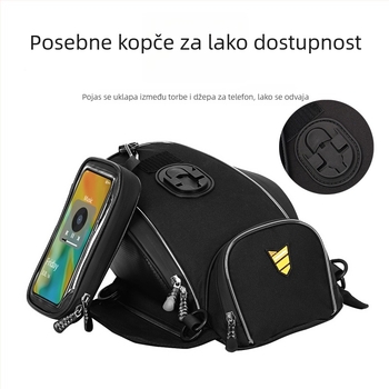 RZAHUAHU YA539 Torbica za rezervoar motocikla, poliester, višenamjenska navigacijska torba