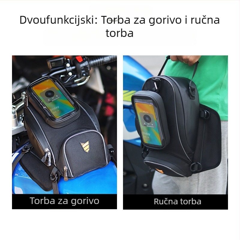 RZAHUAHU YA539 Torbica za rezervoar motocikla, poliester, višenamjenska navigacijska torba