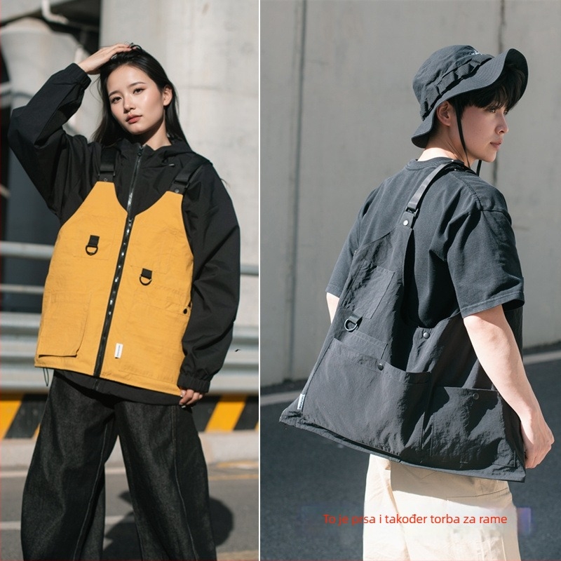 Vanjski podesivi ruksak-vest za kampiranje – vodootporan, ultra lagan, otporan na habanje, Oxford tkanina, zakrivljeni rameni remeni