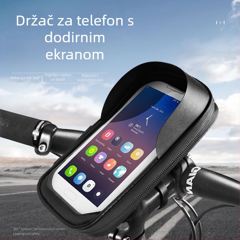 Torba za bicikl, PU koža, model H051-1, kapacitet 0,5 L, s podstavom, vodootporna