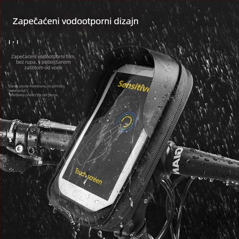 Torba za bicikl, PU koža, model H051-1, kapacitet 0,5 L, s podstavom, vodootporna