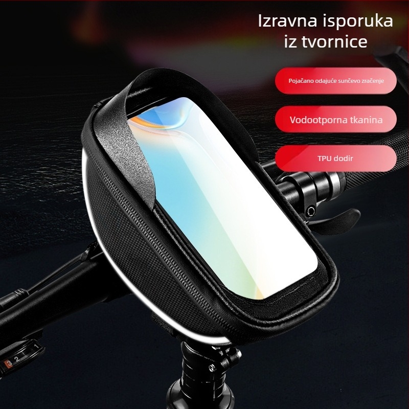 Prednja torba za bicikl s zaslonom na dodir za telefon, vodootporna, odvojiva – Cortex materijal