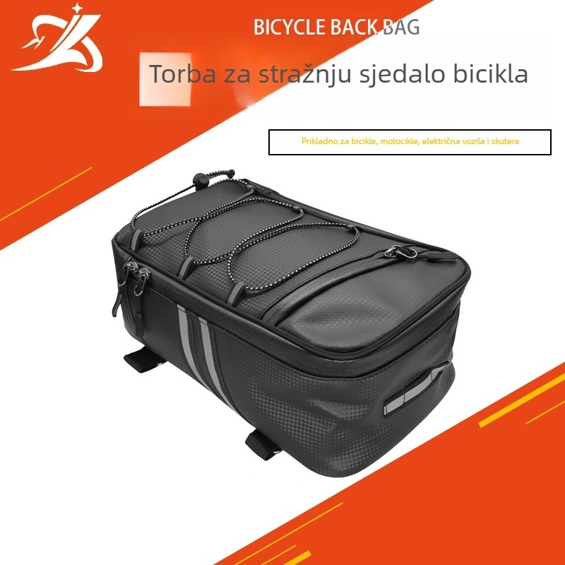 Stražnja torba za bicikl od PU kože, vodootporna, 8L, model B-L007