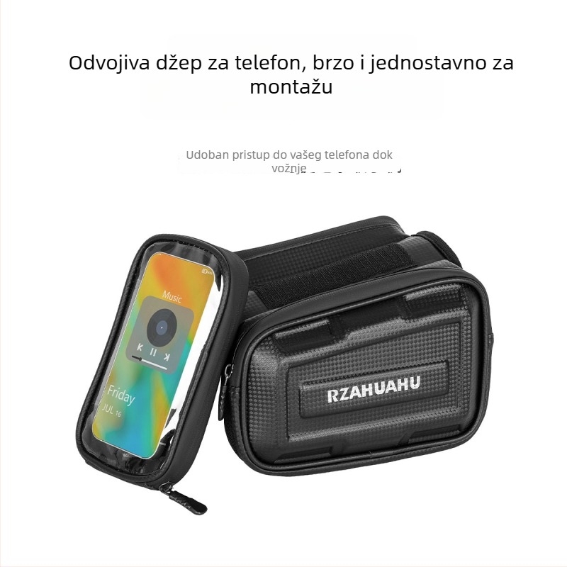 Torba za okvir bicikla, tvrdi kućište, vodootporna, 1.2 L, model YA658, s podlogom