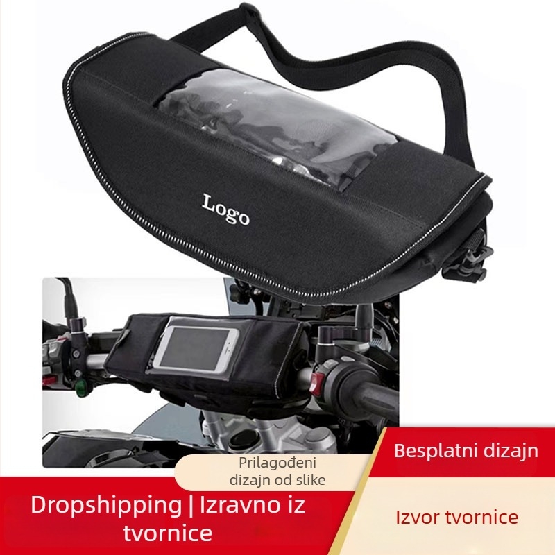 Torba za upravljač bicikla, vodootporna za telefon GPS i novčanik, 10L, PVC, AO-001