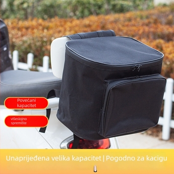 Zadnja vrećica za skladištenje za električni bicikl – 8 L, vodootporna Oxford tkanina, model GQ-2233, s unutarnjom oblogom