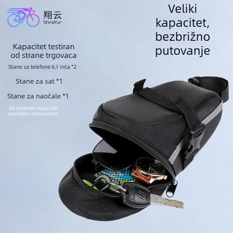 Torba za stražnji dio planinskog bicikla - poliesterska, velika kapaciteta, vodootporan čvrsti kućište, prozračna, otporna na habanje Oxford platna