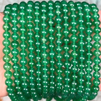 Prirodne zelene ahat kuglice, okrugle, slobodne perle, poluproizvodi za DIY nakit, promjer 2–14 mm