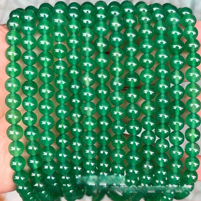 Prirodne zelene ahat kuglice, okrugle, slobodne perle, poluproizvodi za DIY nakit, promjer 2–14 mm