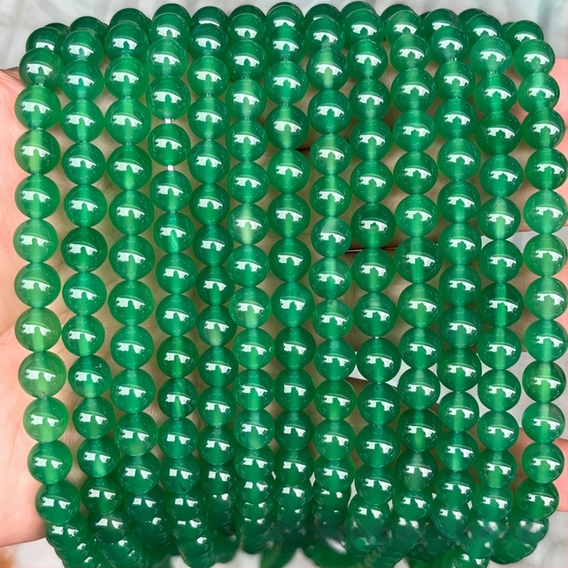 Prirodne zelene ahat kuglice, okrugle, slobodne perle, poluproizvodi za DIY nakit, promjer 2–14 mm