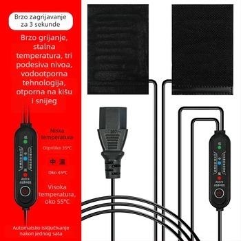 Xinpuda Grijane rukavice za upravljač električnih vozila, USB napajanje, Najlon, Unisex, Odrasli