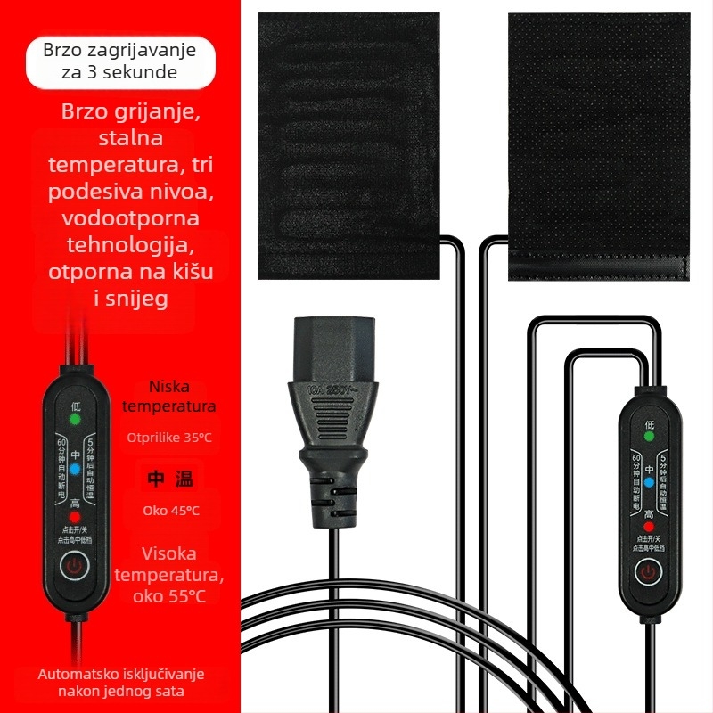 Xinpuda Grijane rukavice za upravljač električnih vozila, USB napajanje, Najlon, Unisex, Odrasli