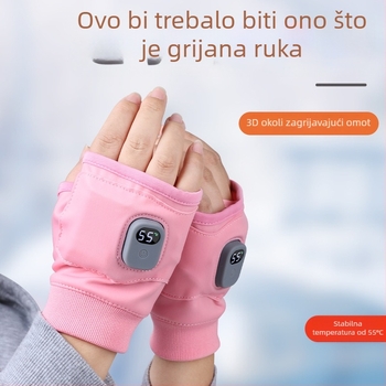 Električne grijane rukavice s USB — Lycra-super fiber, rukavice s polu prsta, unisex, Ks, Sl205