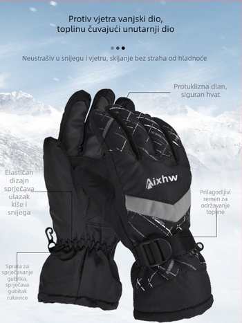 Aixhw skijaške rukavice – otporne na vjetar i tople, za odrasle, neutralnog spola