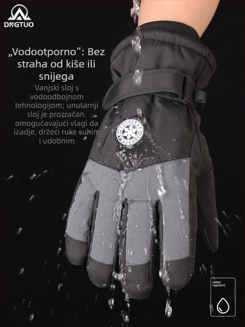 Unisex zimske rukavice s dodirnim zaslonom, debele i vodootporne, za bicikliranje od poliestera