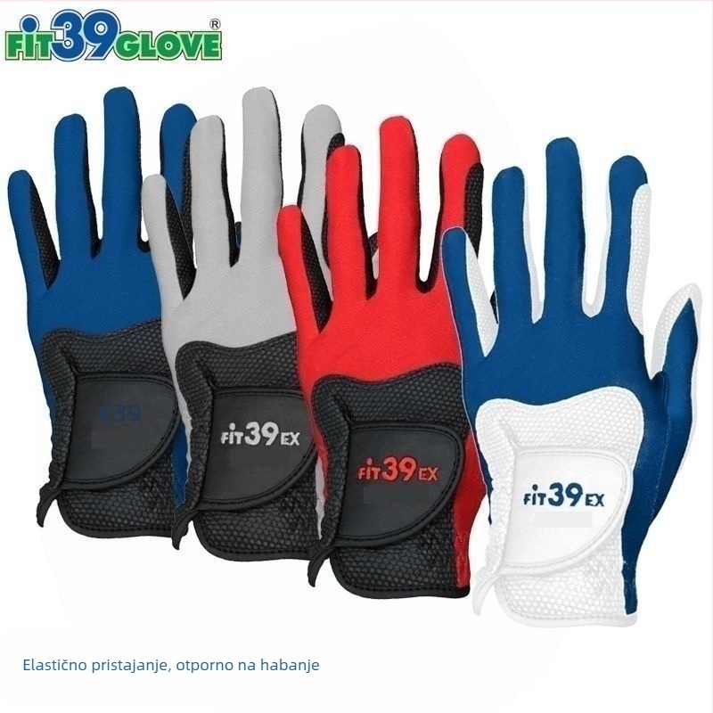 Golf rukavice – elastične, prozračne, perive; otporne na habanje i protiv klizanja; materijal: uvozna ovčja koža + PU; brend: 56; Golf dodaci; pogodno za golf; mogućnost prilagodbe