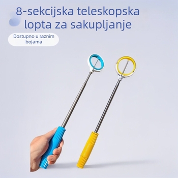 Bayshow Sakupljač golf lopti - Teleskopska ručica s 8 sekcija, od nehrđajućeg čelika i plastike, Automatsko dohvaćanje lopti