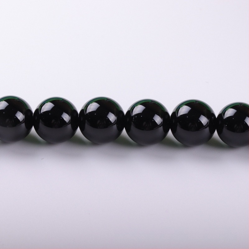 7A prirodni crni ahat — slobodne perle, polu završene navoje za DIY narukvice, okrugle perle 4–14 mm