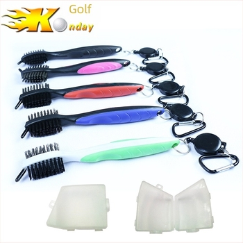 Konday golf dvostruka četka za palicu, poklopac — plastika, otisak logotipa, mogućnost prilagodbe
